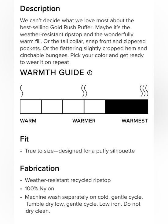 Alo Yoga NWT Gold Rush Puffer Jacket Navy Blue Size M - Picture 6 of 12